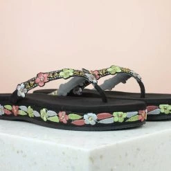 Inc.5 SALE EMBROIDERY THONG-BLACK