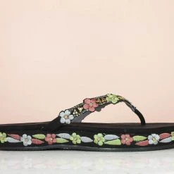 Inc.5 SALE EMBROIDERY THONG-BLACK