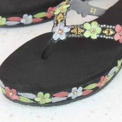 Inc.5 SALE EMBROIDERY THONG-BLACK