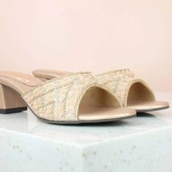 Inc.5 ELEGANT EMROIDERED MULE - ROSE GOLD Embroidery