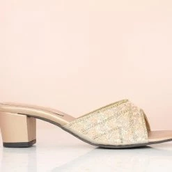 Inc.5 ELEGANT EMROIDERED MULE - ROSE GOLD Embroidery