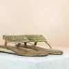Inc.5 EMBROIDED FLAT SANDAL-ANT GOLD