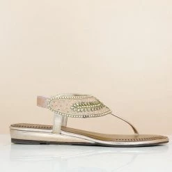 Inc.5 Ethnic EMBROIDED FLAT SANDAL-SULTAN