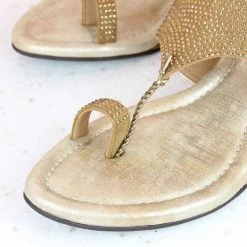 Inc.5 DIAMOND BLOCK HEELS-ANTIQUE GOLD SALE