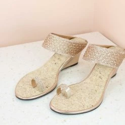 Inc.5 SALE DIAMOND VEDGE HEEL THONG-ROSE GOLD