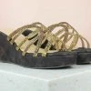 Inc.5 SALE CRYSTAL DIAMOND PLATFORM MULE-ANTIQUE GOLD