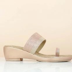 Inc.5 Ethnic CRYSTAL TOE POST-ROSE GOLD