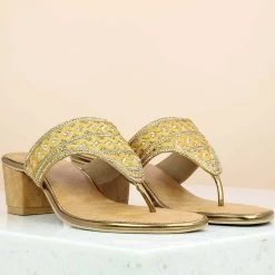 Inc.5 SALE PARTY WEAR THONG-ANTIQUE GOLD