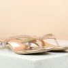 Inc.5 ROUND GLASS HEEL THONG - ROSE GOLD