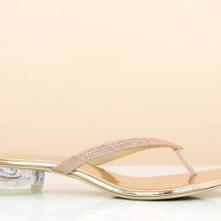 Inc.5 ROUND GLASS HEEL THONG - ROSE GOLD 8 Inc.5 ROUND GLASS HEEL THONG - ROSE GOLD