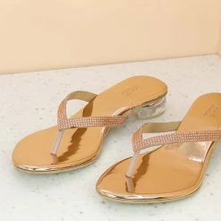 Inc.5 ROUND GLASS HEEL THONG - ROSE GOLD 9 Inc.5 ROUND GLASS HEEL THONG - ROSE GOLD