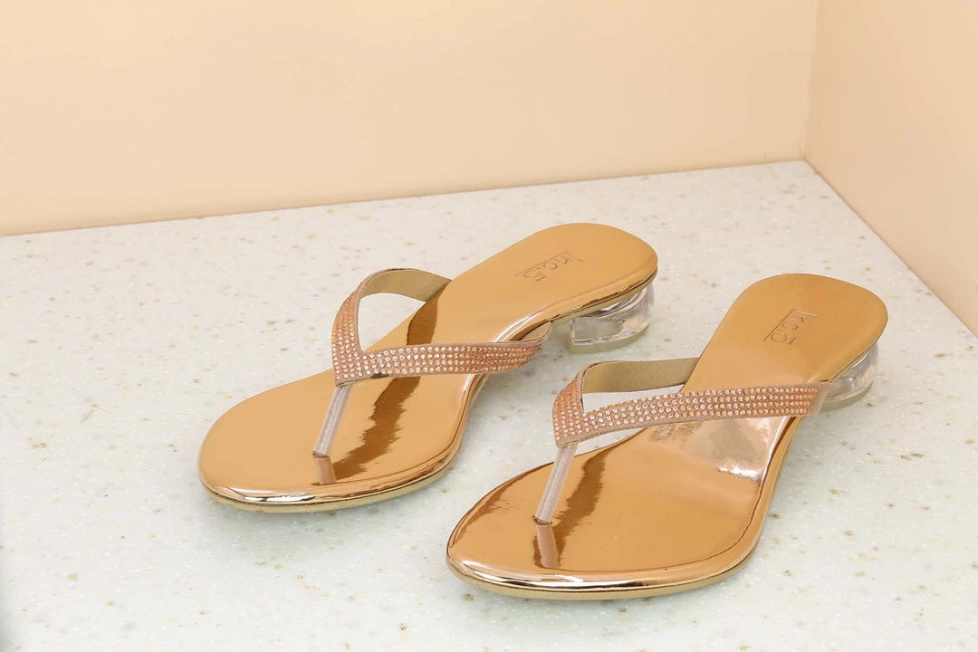 Inc.5 ROUND GLASS HEEL THONG - ROSE GOLD 6 Inc.5 ROUND GLASS HEEL THONG - ROSE GOLD