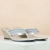Inc.5 SALE EMBROIDED WEDGE THONG-SILVER 1 Inc.5 SALE EMBROIDED WEDGE THONG-SILVER