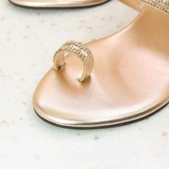 Inc.5 EMBROIDED DIAMOND WEDGE TOE POST-ROSE GOLD SALE