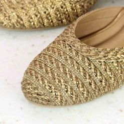 Inc.5 EMBROIDED MULES-ANTIQUE GOLD