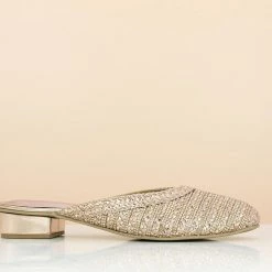 Inc.5 Embroidery EMBROIDED MULES-ROSE GOLD