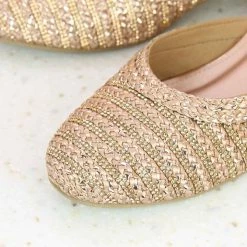 Inc.5 Embroidery EMBROIDED MULES-ROSE GOLD