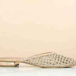 Inc.5 SALE WOVEN ETHNIC HARD MULE-ROSE GOLD