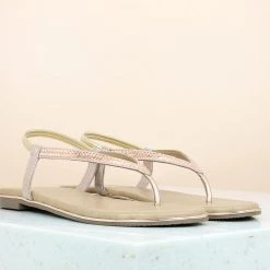 Inc.5 FLAT SEQUINS SANDAL-ROSE GOLD WOMEN