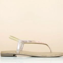 Inc.5 FLAT SEQUINS SANDAL-ROSE GOLD WOMEN