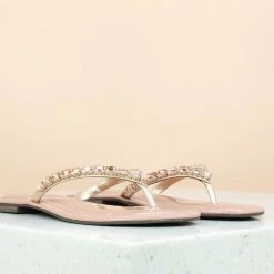 Inc.5 WOMEN DIAMOND FLAT THONG-ROSE GOLD