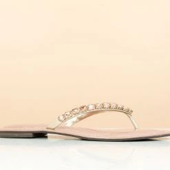 Inc.5 WOMEN DIAMOND FLAT THONG-ROSE GOLD