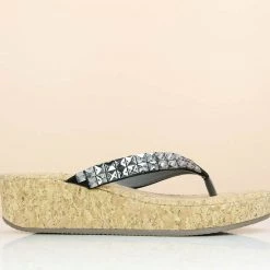 Inc.5 SALE CORK COVERED PLATFORM-BLACK