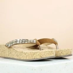 Inc.5 SALE CORK COVERED PLATFORM-TAN
