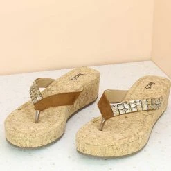 Inc.5 SALE CORK COVERED PLATFORM-TAN