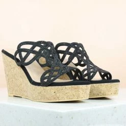 Inc.5 CORK COVERED DIAMOND PLATFORM-BLACK SALE