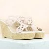 Inc.5 CORK COVERED DIAMOND PLATFORM-LIGHT GOLD SALE