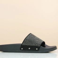 Inc.5 FLAT CASUAL PU MULE-BLACK