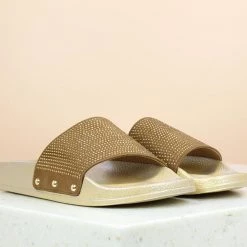 Inc.5 SALE FLAT PU MULE-TAN