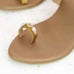 Inc.5 SALE DIAMOND ETHNIC TOE POST-ANTIQUE GOLD