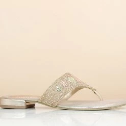 Inc.5 EMBROIDED FLAT ETHNIC THONG-ROSE GOLD