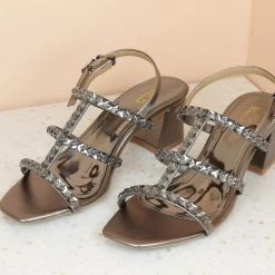 Inc.5 BLOCK HEEL DIAMOND SANDAL