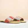 Inc.5 SALE EMBROIDED FLAT MULE-RED