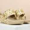Inc.5 SALE EMBROIDED HEEL COVERED PLATFORM - BEIGE