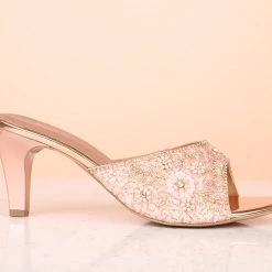 Inc.5 EMBROIDED STILETTO-ROSE GOLD Embroidery