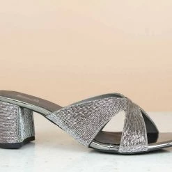 Inc.5 Embroidery BLOCK HEEL EMBROIDED MULES