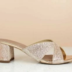 Inc.5 BLOCK HEEL EMBROIDED MULES Embroidery