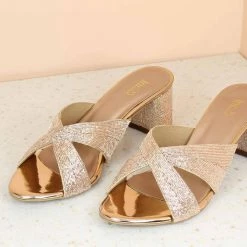 Inc.5 BLOCK HEEL EMBROIDED MULES Embroidery