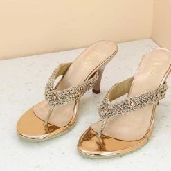 Inc.5 EMBROIDED THONG - ROSE GOLD