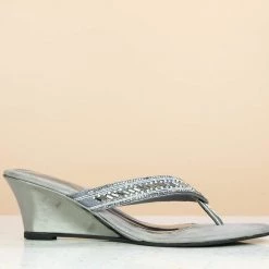 Inc.5 SEQUENCE VEDGE HEEL THONG - GUN METAL