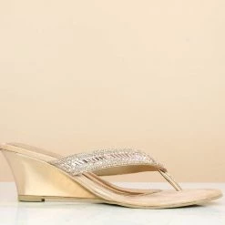 Inc.5 SALE SEQUENCE VEDGE HEEL THONG - ROSE GOLD