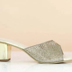 Inc.5 Embroidery BLOCK HEEL EMBROIDED MULES