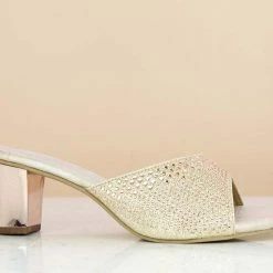 Inc.5 Embroidery BLOCK HEEL EMBROIDED MULES