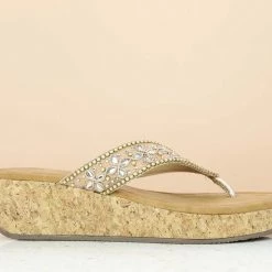 Inc.5 CORK COVERED EMBROIDED THONG SALE 8 Inc.5 CORK COVERED EMBROIDED THONG SALE