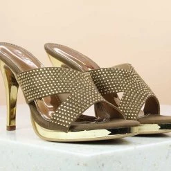 Inc.5 SALE CRYSTAL DIAMOND HIGH HEEL MULES