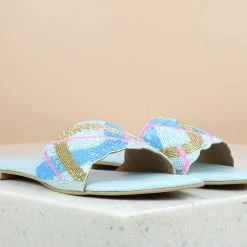 Inc.5 FLAT EMBROIDED MULES